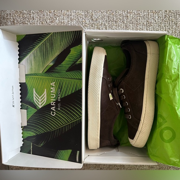 Cariuma Dark Brown Suede Sneakers - Picture 2 of 6